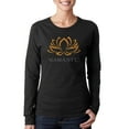 thumbnail image 1 of LA Pop Art Women's Word Art Long Sleeve T-Shirt - Namaste, 1 of 2