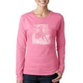 thumbnail image 1 of LA Pop Art Women's Word Art Long Sleeve T-Shirt - POPULAR HORSE BREEDS, 1 of 2