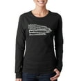 thumbnail image 1 of LA Pop Art Women's Word Art Long Sleeve T-Shirt - Pledge of Allegiance Flag, 1 of 2