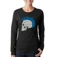 thumbnail image 1 of LA Pop Art Women's Word Art Long Sleeve T-Shirt - Punk Mohawk, 1 of 2