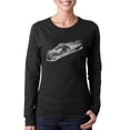 thumbnail image 1 of LA Pop Art Women's Word Art Long Sleeve T-Shirt - Ski, 1 of 2