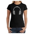 thumbnail image 1 of LA Pop Art Women's Word Art T-Shirt - 63 DIFFERENT GENRES OF MUSIC, 1 of 2