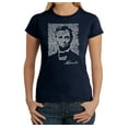thumbnail image 1 of LA Pop Art Women's Word Art T-Shirt - ABRAHAM LINCOLN - GETTYSBURG ADDRESS, 1 of 2