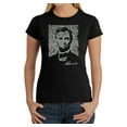 thumbnail image 1 of LA Pop Art Women's Word Art T-Shirt - ABRAHAM LINCOLN - GETTYSBURG ADDRESS, 1 of 2