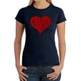 thumbnail image 1 of LA Pop Art Women's Word Art T-Shirt - All You Need Is Love, 1 of 2