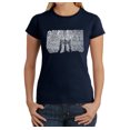 thumbnail image 1 of LA Pop Art Women's Word Art T-Shirt - Brooklyn Bridge, 1 of 2