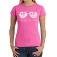 thumbnail image 1 of LA Pop Art Women's Word Art T-Shirt - California Shades, 1 of 2