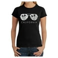 thumbnail image 1 of LA Pop Art Women's Word Art T-Shirt - California Shades, 1 of 2