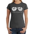 thumbnail image 1 of LA Pop Art Women's Word Art T-Shirt - California Shades, 1 of 2