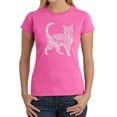 thumbnail image 1 of LA Pop Art Women's Word Art T-Shirt - Cat, 1 of 2