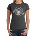 thumbnail image 1 of LA Pop Art Women's Word Art T-Shirt - Chimpanzee, 1 of 2
