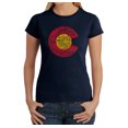 thumbnail image 1 of LA Pop Art Women's Word Art T-Shirt - Colorado, 1 of 2