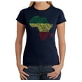 thumbnail image 1 of LA Pop Art Women's Word Art T-Shirt - Countries in Africa, 1 of 2
