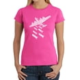 thumbnail image 1 of LA Pop Art Women's Word Art T-Shirt - DROP BEATS NOT BOMBS, 1 of 2