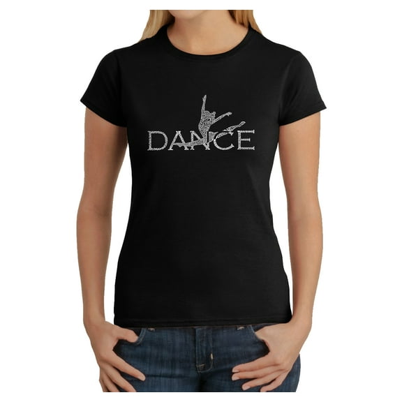 LA Pop Art Women's Word Art T-Shirt - Dancer
