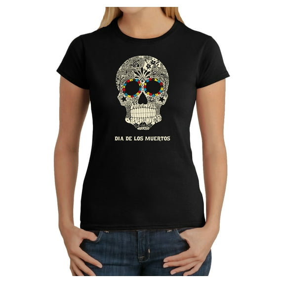 LA Pop Art Women's Word Art T-Shirt - Dia De Los Muertos