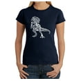 thumbnail image 1 of LA Pop Art Women's Word Art T-Shirt - Dino Pics, 1 of 2