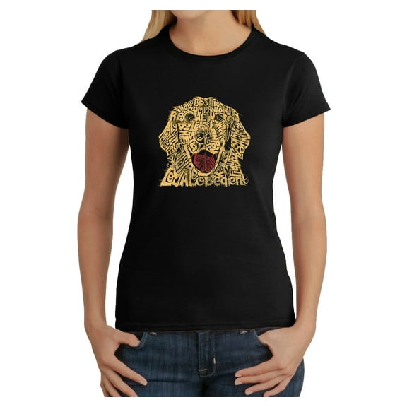 LA Pop Art Women's Word Art T-Shirt - Dog