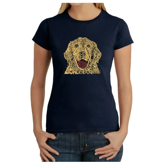 LA Pop Art Women's Word Art T-Shirt - Dog