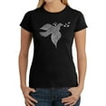 thumbnail image 1 of LA Pop Art Women's Word Art T-Shirt - Dove, 1 of 2