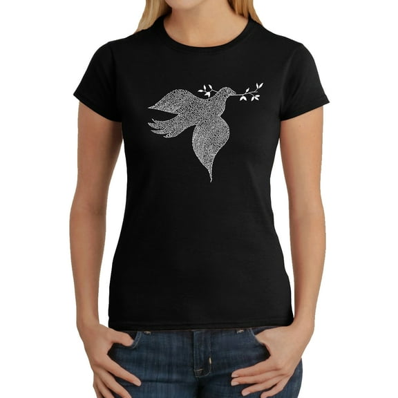LA Pop Art Women's Word Art T-Shirt - Dove