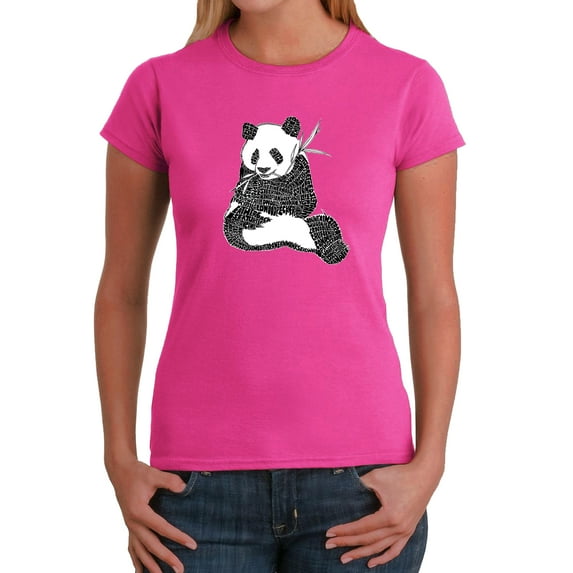 LA Pop Art Women's Word Art T-Shirt - ENDANGERED SPECIES