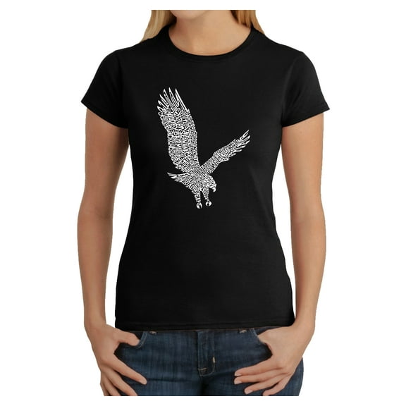LA Pop Art Women's Word Art T-Shirt - Eagle