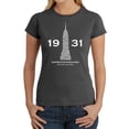 thumbnail image 1 of LA Pop Art Women's Word Art T-Shirt - Empire State Building, 1 of 2