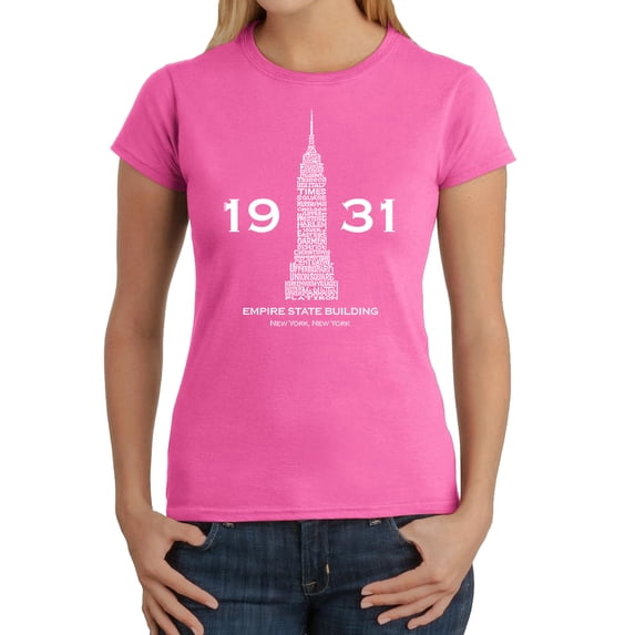 LA Pop Art Women's Word Art T-Shirt - Empire State Building