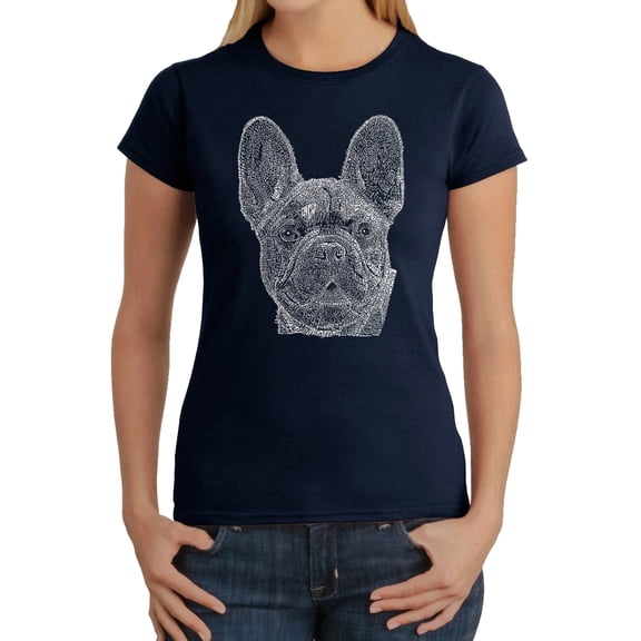 LA Pop Art Women's Word Art T-Shirt - French Bulldog
