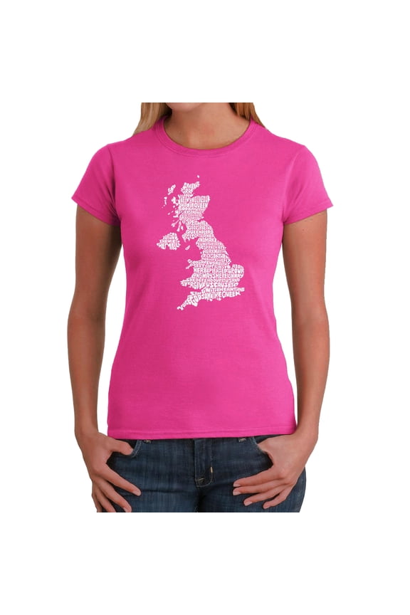 Women's Word Art T-Shirt - GOD SAVE THE QUEEN