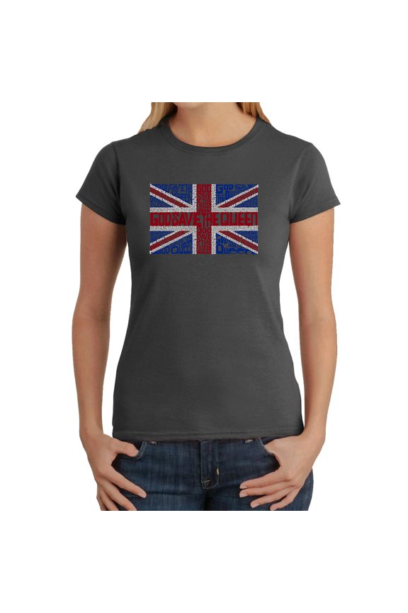 Women's Word Art T-Shirt - God Save The Queen