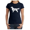 thumbnail image 1 of LA Pop Art Women's Word Art T-Shirt - Golden Retreiver, 1 of 2