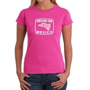 LA Pop Art Womens Word Art T-Shirt - HECHO EN MEXICO