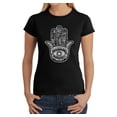 thumbnail image 1 of LA Pop Art Women's Word Art T-Shirt - Hamsa, 1 of 2