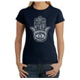 thumbnail image 1 of LA Pop Art Women's Word Art T-Shirt - Hamsa, 1 of 2