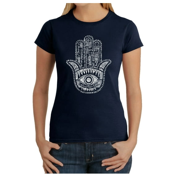 LA Pop Art Women's Word Art T-Shirt - Hamsa