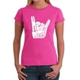 thumbnail image 1 of LA Pop Art Women's Word Art T-Shirt - Heavy Metal, 1 of 2