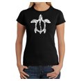 thumbnail image 1 of LA Pop Art Women's Word Art T-Shirt - Honu Turtle - Hawaiian Islands, 1 of 2