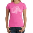 thumbnail image 1 of LA Pop Art Women's Word Art T-Shirt - Horse Mane, 1 of 2