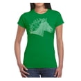 thumbnail image 1 of LA Pop Art Women's Word Art T-Shirt - Horse Mane, 1 of 2