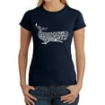 thumbnail image 1 of LA Pop Art Women's Word Art T-Shirt - Humpback Whale, 1 of 2