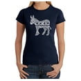 thumbnail image 1 of LA Pop Art Women's Word Art T-Shirt - I Vote Democrat, 1 of 2