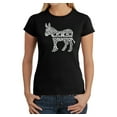 thumbnail image 1 of LA Pop Art Women's Word Art T-Shirt - I Vote Democrat, 1 of 2