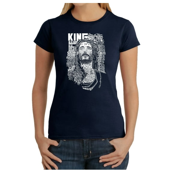 LA Pop Art Women's Word Art T-Shirt - JESUS
