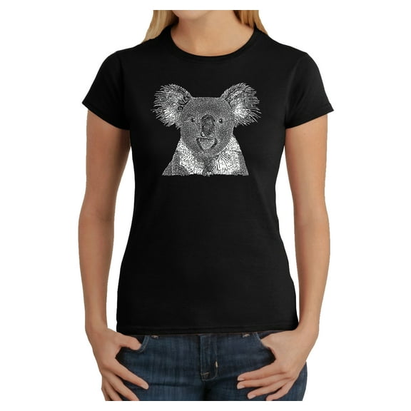 LA Pop Art Women's Word Art T-Shirt - Koala