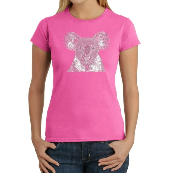 LA Pop Art Women's Word Art T-Shirt - Koala