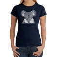 thumbnail image 1 of LA Pop Art Women's Word Art T-Shirt - Koala, 1 of 2