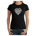 thumbnail image 1 of LA Pop Art Women's Word Art T-Shirt - LOVE, 1 of 2