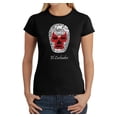thumbnail image 1 of LA Pop Art Women's Word Art T-Shirt - MEXICAN WRESTLING MASK, 1 of 2